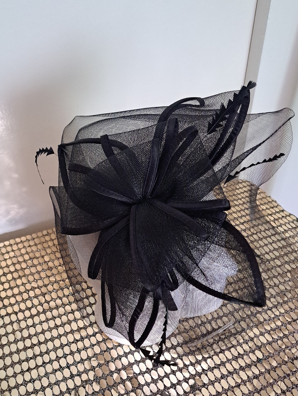 Kidukso Fascinatior Women Kentucky D...M-9 Chic Black Mesh Fascinator Hat